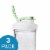 reCAP® Mason Jars Lid POUR cap | Wide Mouth | Natural/GlowGreen | Set of 3 Perspective: front