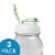 reCAP® Mason Jars Lid POUR cap | Regular Mouth | Natural/GlowGreen | Set of 3 Perspective: front