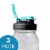 reCAP® Mason Jars Lid POUR cap | Regular Mouth | Black/Aqua | Set of 3 Perspective: front