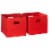 RiverRidge 2-Piece Traditional Fabric Folding Storage Bin Set in Red Perspective: front