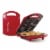 Holstein Housewares 4-Section Heart Shaped Waffle Maker Red Perspective: front