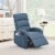 New Ridge Home Goods Charlotte Modern Metal and Wood Recliner in Denim Blue Perspective: front