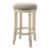 New Ridge Home Goods Victoria 25  Wood Bar Height Swivel Stool in Ivory Perspective: front