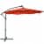 Sunnydaze 10 ft Solar Offset Steel Patio Umbrella with Crank - Burnt Orange Perspective: front