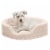 FurHaven Ultra Plush Small Oval Pet Lounge - Cream Perspective: front