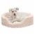 FurHaven Ultra Plush Small Oval Pet Lounge - Cream Perspective: front