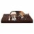 FurHaven Ultra Plush Deluxe Orthopedic Pet Bed - Chocolate Perspective: front
