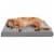 FurHaven Ultra Plush Deluxe Orthopedic Pet Bed - Gray Perspective: front