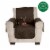 Reversible Chair Protector - Espresso/Clay Perspective: front