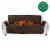Reversible Sofa Protector - Espresso/Clay Perspective: front