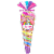 Popcornopolis® Unicorn Popcorn Lemon & Berry Flavored Indulgent Popcorn Cone Perspective: front