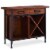 Leick Home Ironcraft Sturdy Wood Mini-bar/Wine Stand in Oak Perspective: front