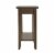 Leick Home 10505-GR Laurent Narrow Wood End Table with Shelf in Smoke Gray Perspective: front