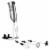 Ozeri Deluxe Milk Frother & Whisk in Stainless Steel, with Stand and 4 Frothing Attachments Perspective: front