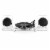 Victrola Acrylic Bluetooth Record Player and Speakers - Clear Perspective: front