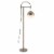 Zuo Waterloo Floor Lamp in White and Brushed Brass Perspective: front