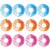 Intex Colorful Transparent Inflatable Swimming Pool Tube Raft (12 Pack) 59251EP Perspective: front