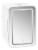 Chefman Portable LED Mirrored Mini Fridge - White Perspective: front