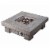 Peaktop Retro Square Propane Gas Fire Pit in Wood - Teamson Perspective: front