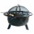 Peaktop Round Steel Wood Burning Fire Pit in Black - Teamson Perspective: front