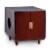 Teamson Pets Decorative Dyad Wooden Cat Litter Box Cabinet & Side Table, Pet Furniture, Brown Perspective: front