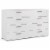 Tvilum Austin 8 Drawer Double Dresser in White Perspective: front