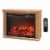Lifesmart Square Fireplace Heater - Medium Oak Perspective: front