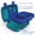 Bentgo Kids Durable & Leak Proof Shark Children's Lunch Box - Blue Perspective: front