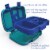 Bentgo Kids Durable & Leak Proof Shark Children's Lunch Box - Blue Perspective: front