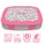 Bentgo Kids Durable & Leak Proof Pink Dots Children's Lunch Box - Gray Perspective: front