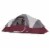 CORE Extended Dome Tent 16 x 9 Foot 9 Person Camping Tent with Air Vents, Red Perspective: front