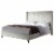 Best Master Valentina Fabric Upholstered Wingback Queen Platform Bed - Beige Perspective: front