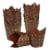 100-Pack Tulip Paper Cupcake Liners for Muffin Baking - Brown & Gold Prints, 2.2" Diameter Perspective: front
