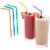 300ct Flexible Plastic Bendy Drinking Straws, Multiple Colors Perspective: front
