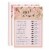 50 Sheet Floral Wedding Game Cards for Bachelorette Party and Wedding, Pink Perspective: front