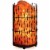 Himalayan Glow Pillar Style Metal Basket Lamp, Dimmable Lamp with Pink Salt Chunks | 8-10 lbs Perspective: front