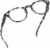 Readerest Clear/Black Round Reading Glasses, UV Protection & Anti-Reflective Lenses Perspective: front