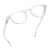 Readerest Clear Round Blue Light Blocking Reading Glasses, Zero Magnification, Men & Women Perspective: front