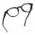 Readerest Black Round Light Blocking Reading Glasses (Zero Magnification) Computer Glasses Perspective: front