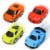 Kidzlane 4 Pack Diecast Metal Pullback Cars | Friction-Powered Toy Cars for Kids Ages 3+ Perspective: front