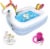 Kidzlane Unicorn Pool: Inflatable Kiddie Pool w/Toys & Pump | 43”x32”x28” Perspective: front