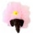 Midlee Loofah Dog Halloween Costume (Medium, Pink) Perspective: front