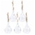 5 Pack Hanging Glass Terrarium, Indoor Outdoor Decor, 3.15 x 5.51 x 3.15 inch Perspective: front