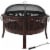Sunnydaze 30" Fire Pit Steel with Pheasant Hunting Design and Spark Screen Perspective: front