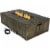 Rustic Faux Wood Propane Gas Fire Pit Table with Cover and Lava Rocks Perspective: front