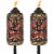 2-Pack Patio Torches Tiki Face Outdoor Lawn Tabletop Decor Adjustable Height Perspective: front