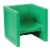 Kaplan Early Learning Cube Chair - Green Perspective: front