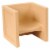 Kaplan Early Learning Cube Chair - Natural Perspective: front