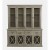 Telluride Rustic Distressed Pine Sideboard Buffet Hutch with LED Lights Perspective: front
