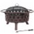 Sunnydaze 30 in Crossweave Steel Fire Pit with Screen and Poker Perspective: front